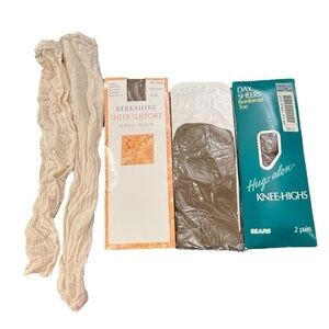 Variety 4 Pack Knee Highs Sears Berkshire 5 Pairs Total Colorful Work Office NEW